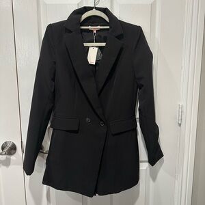 re:named black V-Long Sleeve Romper Jacket Womens M